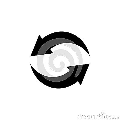 Flip sync button. Arrow icon. Recycle refresh reload sign. Circulation symbol. Vector graphics of website and application interfac Stock Photo